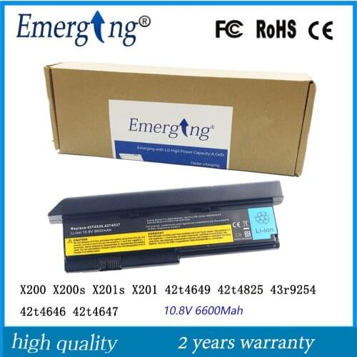 10.8V New Laptop Battery for Lenovo X200 X200s X201s X201 42t4649 42t4825 43r9254 42t4646 42t4647 42t4648