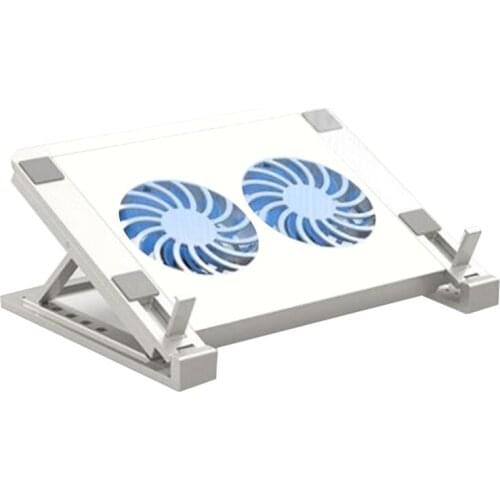 HOT-Laptop Cooling Pad with Dual Fan Laptop/Tablet Stand Luminous Gaming Laptop Cooler Cooling Fan for 12-17 Inch Laptop
