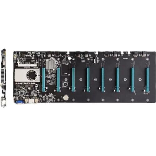 BTC-S37 Ethernet Mining Machine Mainboard Cpu8 Card Slot DDR3 Memory Integrated VGA Interface Low Power Consumption