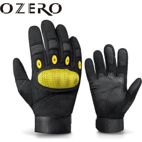 OZERO Men Military Tactical Gloves Three-finger Touch Screen Motorcycle Riding Glove Outdoor Climbing Shooting Combat Gloves