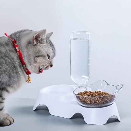 Pet Cat Elevated Bowls Durable Double Bowls Raised Stand Cat Feeding & Watering Supplies Dog Feeder Pet Supplies dog food bowl