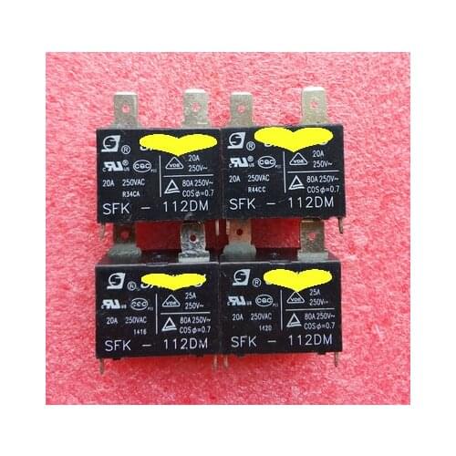 10pcs/lot SFK-112DM 12V 20A 250VAC Power Relay