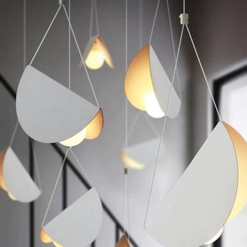 Flying folded paper metal origami art iron pendant lamp hanging lighting suspension light cafe dinning room restaurant hotel bar