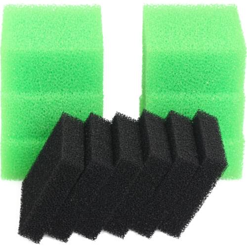 Compatible 6 x Green Nitrate and 6 x Black Carbon Aquarium Filter Sponge for Juwel Compact / Bioflow 3.0