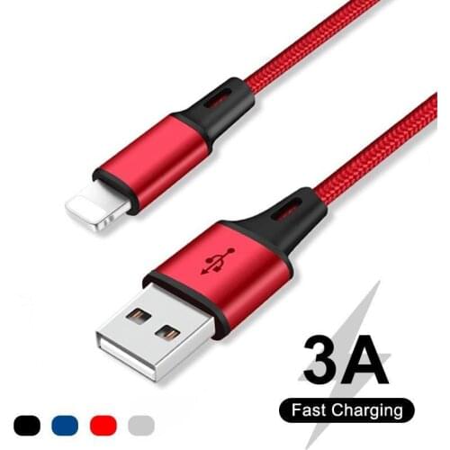 USB Cable For iPhone 11 12 pro max xs x xr 8 7 6 6s plus 5s se iPad mini Fast Charging Cord Mobile Phone Charger Data Long Wire