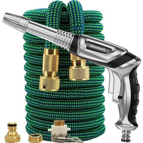 High Quality Telescopic Garden Hose | 7.5m-37.5m Flexible Car Wash Magic Hose High Pressure Gun Outdoor Garden Watering Hose