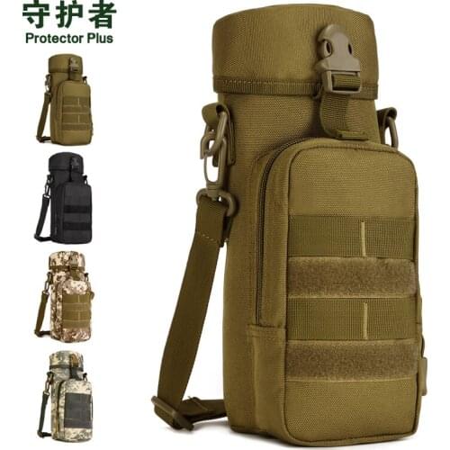 Military Molle EDC Pouch Protector Plus A011 Outdoor Sports Bag Camouflage Nylon Tactical Belt Pouch 750ml 800ml Kettle Pack