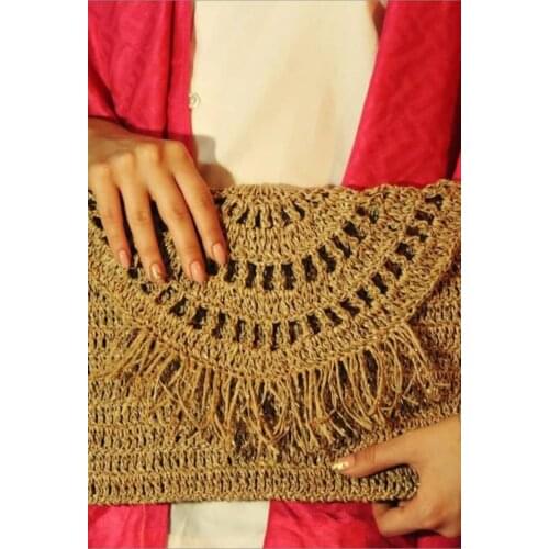 Womens Handbag Coffee 2021 Stylish Handmade Weave Weave Various Woven Summer Winter Shoulder Suitable HEDİYELİ