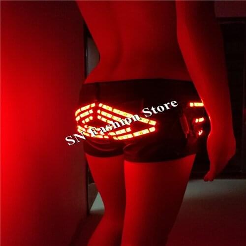 NZ001-8 Colorful light pants LED costumes dj disco pants bar ballroom dance women sexy stage catwalk show perfoemance wears