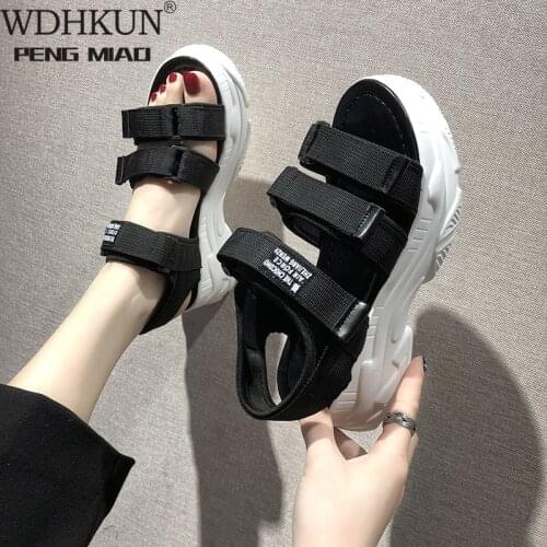 WDHKUN Gladiator Platform Womens Sandals 2021 Summer Fashion Women Chunky Beach Sandal Denim Comfortable Sandalias Mujer