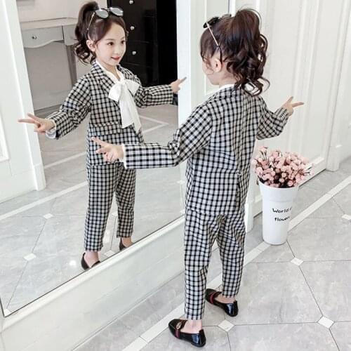 Clothes For Girls Jacket + Pants 2PCS Kids Clothes Girls Spring Autumn Childrens Suit Set 6 8 10 12 14 Year