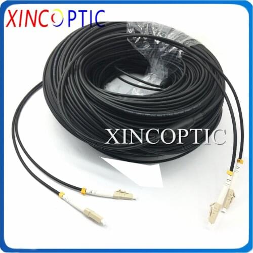 250M 2Strands MM OM3-300 2Core Outdoor Waterproof DVI LC-LC ST FC SC 3.0mm Fiber Optic Patch Cord Armored CPRI LSZH Black Cable