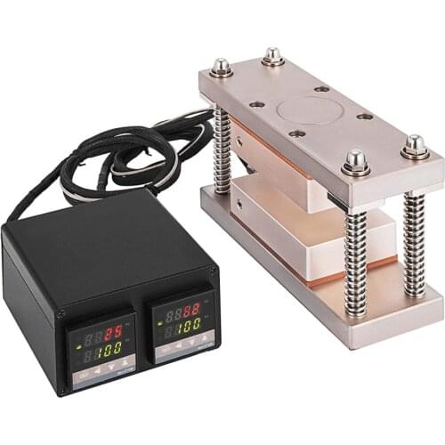 3*5 inch Rosin Press Plate with Instrument Frame Set Max 20 Ton Pressing Dual Plates Temp Controller Box for Wax Oil Extracting