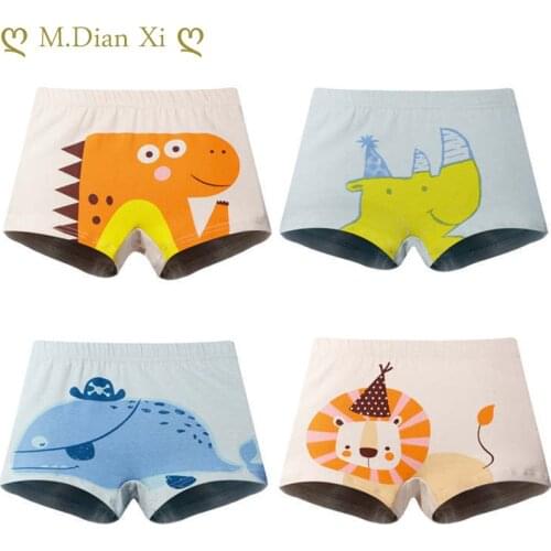 6Pieces/Lot 1-10Y Baby Boys Underwear Soft Cotton Briefs Children Cartoon Children Panties Breathable Kids Briefs Boys Underwear