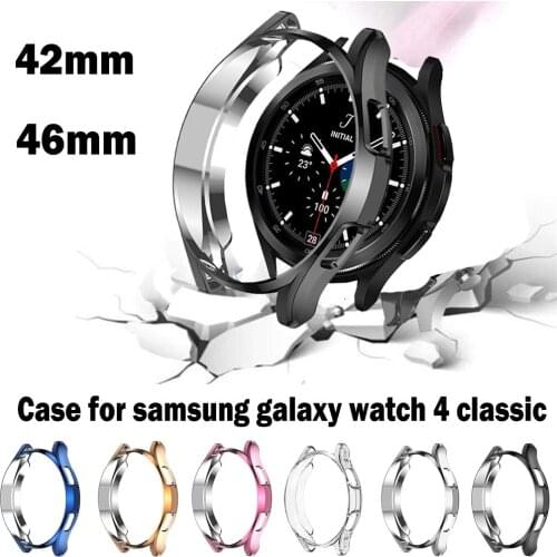 46mm 42mm Protective Case For Samsung Galaxy Watch 4 Classic Plating Cover Shockproof Bumper Shell For Watch 4 Classic 42/46mm