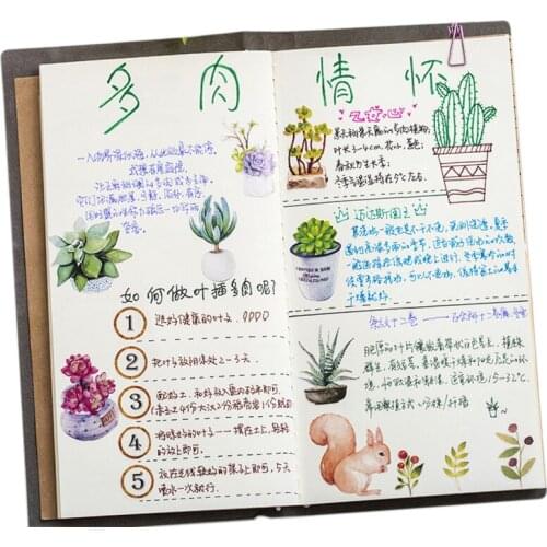 50pcs/pack Kawaii Succulent Plants Stickers Set Decorative Stickers Scrapbooking DIY Diary Album Stick Lable