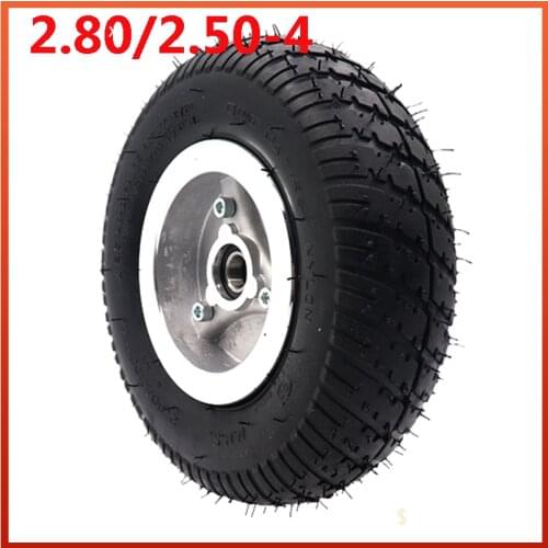 9 inch 2.80 / 2.50-4 tire hub wheel 8 inch 2.50-4 pneumatic wheel suitable for electric scooter electric wheelchair trolley