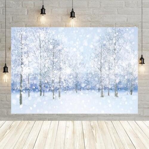 Avezano Background For Photography Christmas Winter Snow Wonderland Bokeh Forest Decor Backdrop Photo Studio Photozone Photocall