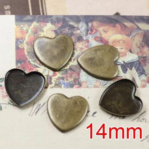Free shipping!!! Lead Free 1000pcs/lot Inside size 14mm bronze color square Cameo Base Sett