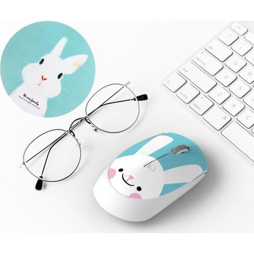 Cute Cartoon Wireless Mouse Optical Computer Mini Mouse 1600DPI USB Ergonomic Gaming Mice Office 3D PC Mause For Gamer Kid Gift