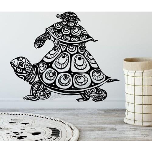 Large Sea Turtle Wall Decal Turtle Nautical Wall Stickers Nursery Decor Vinyl Sticker Ocean Decal Removable Wall Art Decor C921