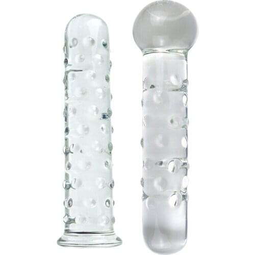 Big Bump Glass Dildo huge Masturbation Glass Penis Glass Stick Glass Anal Plug Dilator Butt Plug G Spot Stimulation Glass SexToy