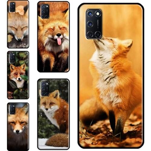 Cute Fox In Autumn Case For OPPO A15 A83 A91 A93 A31 A53 A5 A9 2020 A52 A72 A1K A3S A5S Reno2 Z F5 F7 Cover