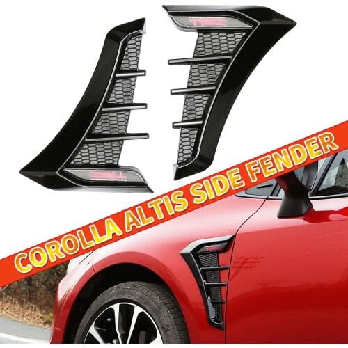 Side Vent Fender for Toyota corolla altis Air Flow Sticker abs carbon fiber Intake Grille Auto Accessories 2019 2020
