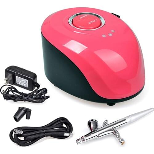 Double Control New Airbrush Makeup Kit Mini Compressor Airbrush Pen Henna Tattoo Cosmetics Airbrush For Nail Art Design