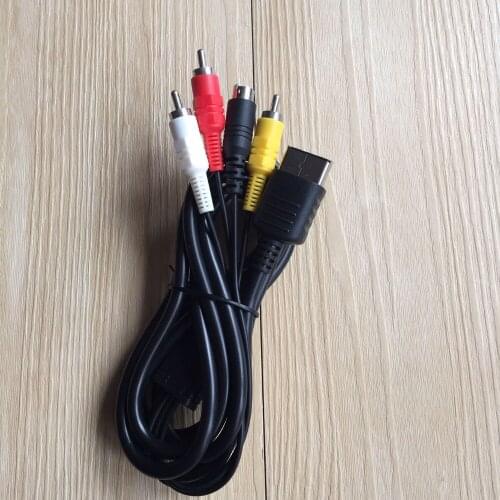 FZQWEG 10 Pcs Nickel Plating Audio Video Cable for SEGA DreamCast DC for Sega Dreamcast System Console RCA S-Video AV Cord TV