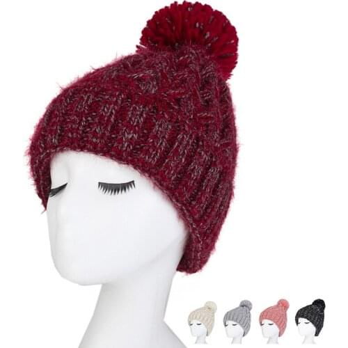 Женские шапки с помпонами HUDANHUWEI China At AliExpress
