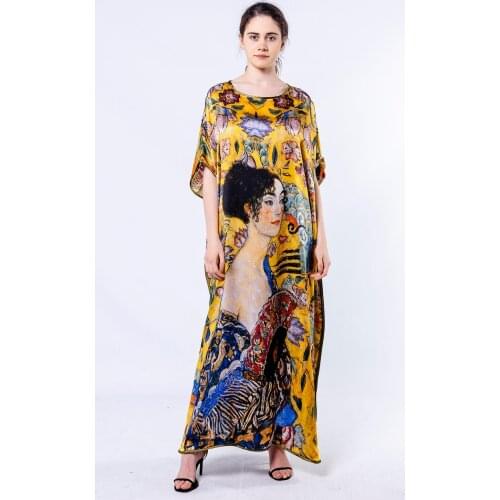 Nomads Felt Gustav Klimt Lady With Fan Silk Dress
