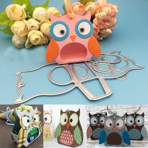 L-sunday Crafts Die Cuts 3D Owl Box Metal Cutting Dies Stencils Scrapbooking Embossing Paper Card making Crafts