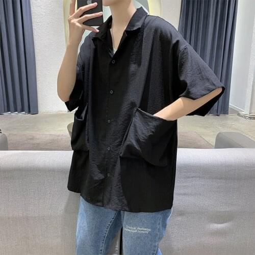 2021 summer dress seven minute sleeve shirt match cotton linen three-dimensional large pocket leisure loose sunscreen clothing
