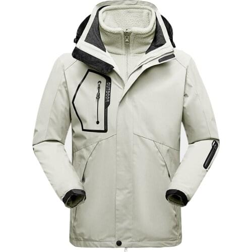 Men Skiing Jackets Winter 2 in 1 Waterproof Snowboarding Clothing Ski Jacket Sportswear Snow Skiing Jacket Camping Hiking jacket