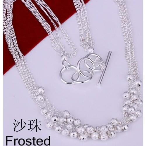 N001 Lucky Charm Silver Color Pendants For Women Jewelry Necklace Women Accessories Fashion Shine Ball Necklace /dccaltja Hp