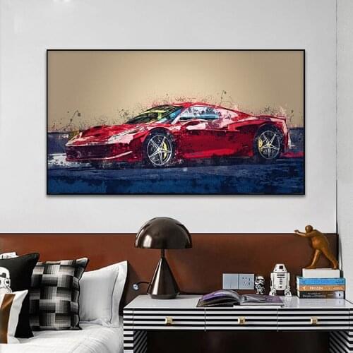 Wall Art Pictures Posters and Prints Wall Art Canvas Painting Racing Car Posters Pictures for Living Room Home Decorative Arts