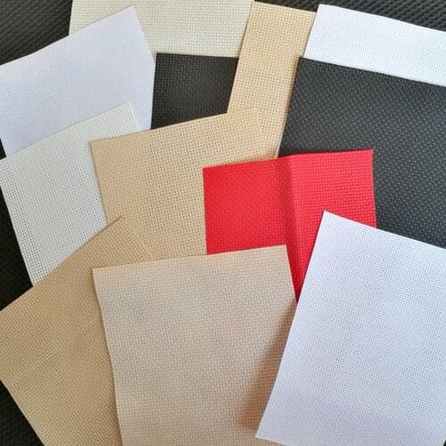 Oneroom 6pcs/lot bigger than 10x10cm radom count radom color size Aida cloth cross stitch fabric canvas DIY handmade sew