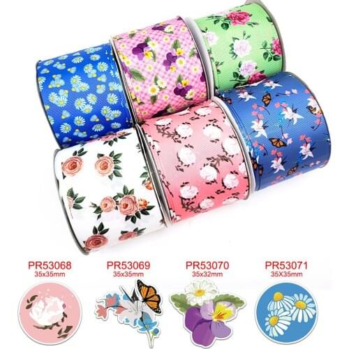 Cartoon characters printed grosgrain ribbon 43206