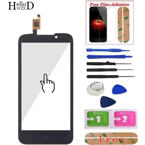 4.5" For Lenovo A516 Touch Screen Panel Digitizer Front Glass Sensor Highscreen Touchscreen Adhesive + Screen Protector Gift