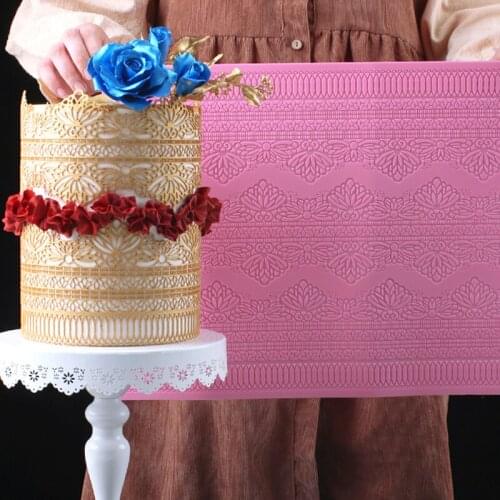 Skirt Border Silicone Mold Lace Mat Fondant Mould Cake Decorating Tool Chocolate, Gumpastes Mold, Sugarcraft Kitchenware