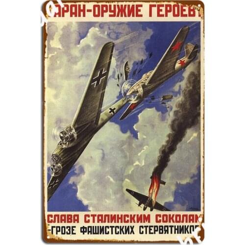Soviet Propaganda Airforce Metal Signs Wall pub Club Bar Decoration Plaques Tin sign Posters
