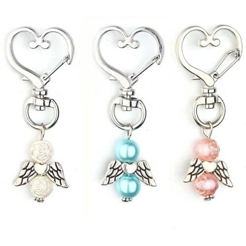 33 PCS Wedding Favor Souvenir Gift Set,Mini Angle with Heart-Shape Design Buckle Key Chain for Guest Rustic Wedding Decorations