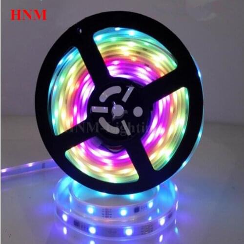 5M 30LEDs/m WS2818 LED Strip RGB 5050 SMD Digital Pixel TV Light 12V Christmas Flexible Tape Lamp,White/Black PCB,IP20/IP65/IP67