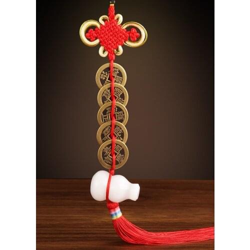 Genuine five emperors' money pendants, Zhai Zhais lucky transfer gourd, pressing the threshold, opening the door to the door