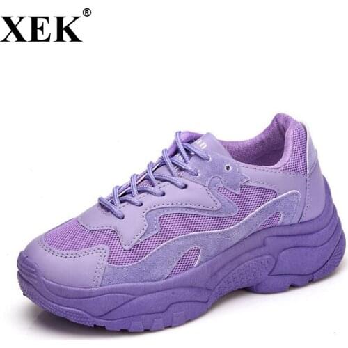 XEK 2018 Autumn And Winter New Korean Sports Shoes Womens Old Shoes Casual Shoes White Shoes Wyq234