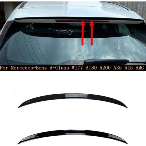 Rear luggage compartment glossy painted air splitter spoiler for Mercedes-Benz A-Class W177 A180 A200 A35 A45 AMG 2019-2020