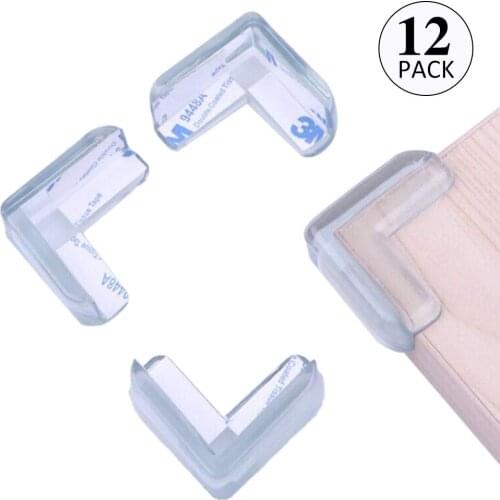 12Pcs/set Baby Safety L Shape Transparent Protector Cover Table Corner Guards Children Protection Furnitures Edge Corner Guards