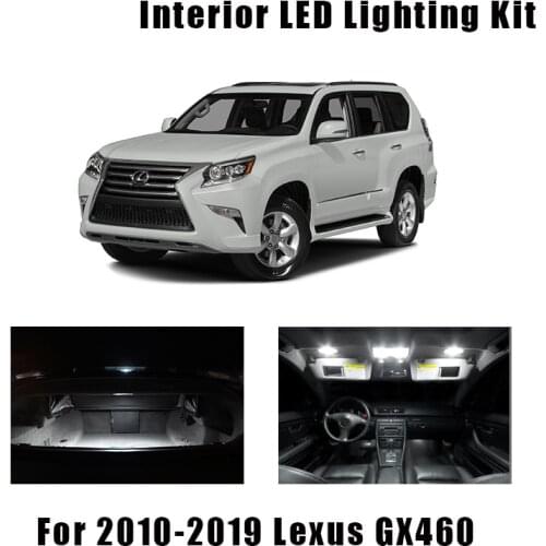 16pcs Canbus LED Bulbs Interior Map Dome Light Kit For 2010-2016 2017 2018 2019 Lexus GX460 No Error Door Vanity Mirror Lamp