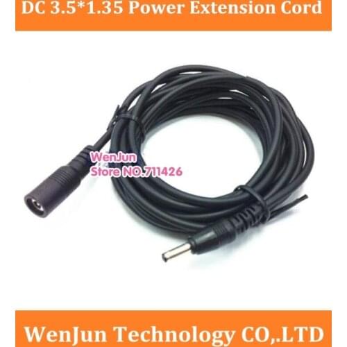 22AWG power extension cable cord DC3.5*1.35MM male to female plug power adapter cable for monitor camera 10pcs/lot